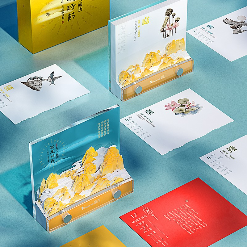 2025 Year Seventy-Two Pentads 3D Paper Sculpture Tear-Off Calendar