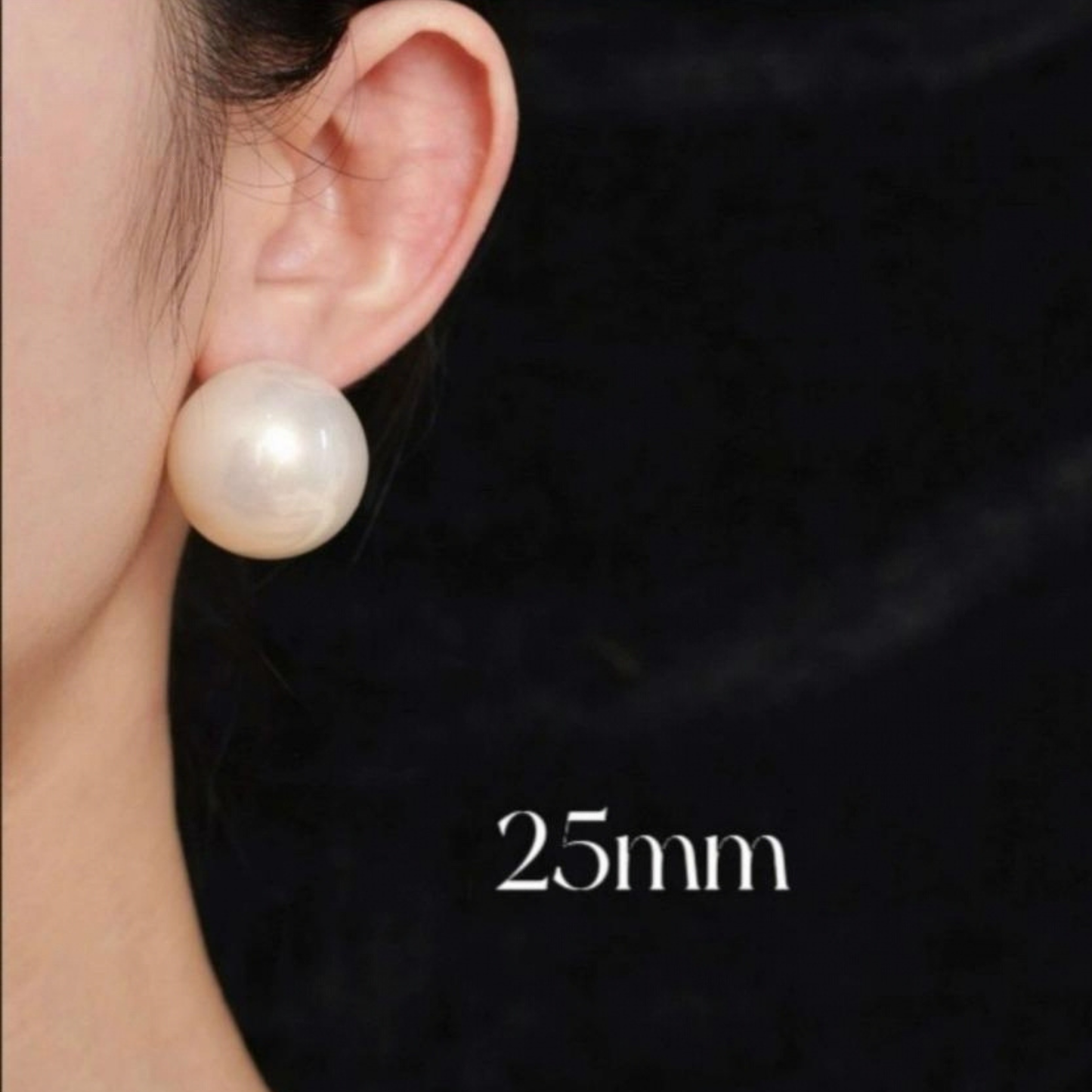 Vintage Beauty - Fench Classic Pearl earrings,25mm,Timeless Elegant