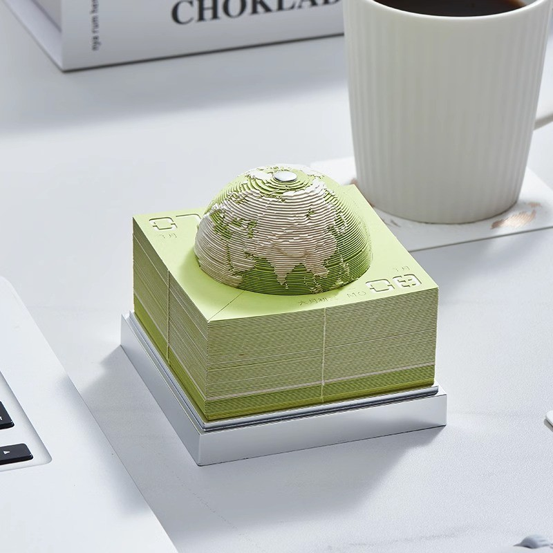 3D Earth Calendar Green