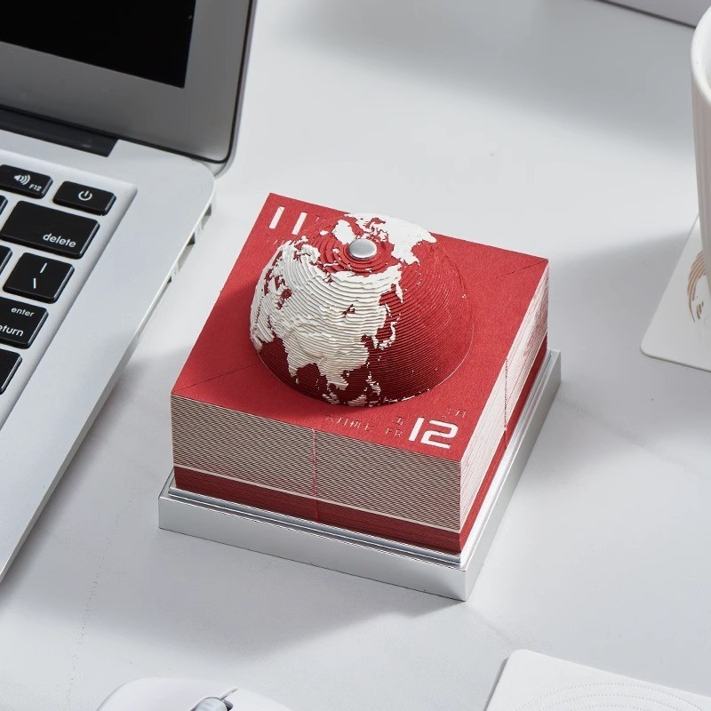 3D Earth Calendar Red