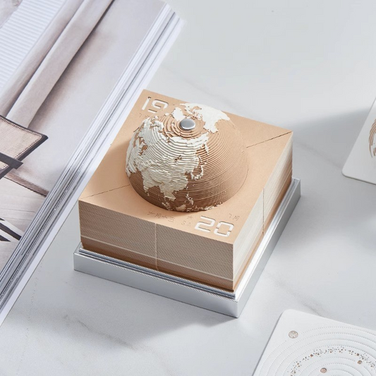 3D Earth Calendar Yellow