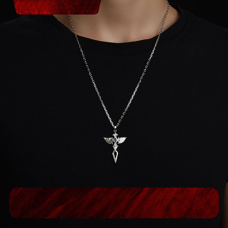 915 Sterling Silver Angel Wing Necklace