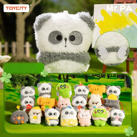 All Variants of cute Mr.PA Cute Panda Plush Bag Charm with cute decorations