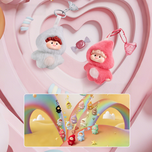 All variants of cute and fluffy Hudoudou Energy Adventure Plush Bag Charm