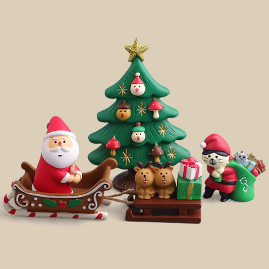 Creative Christmas Sled Mini Decoration Set