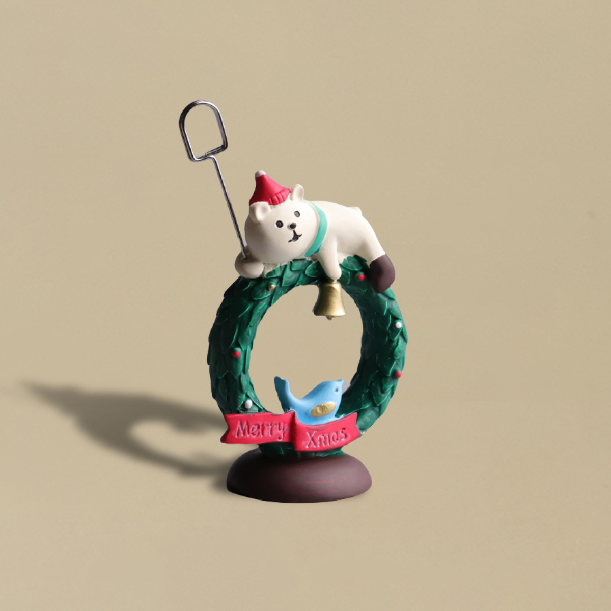 BORING - Handcrafted Christmas Note Clip Desk Ornament Polar Bear