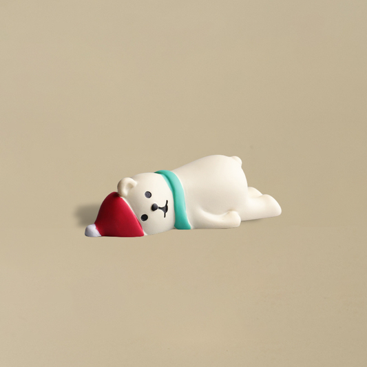 Handcrafted Polar Bear Mini Christmas Figurines