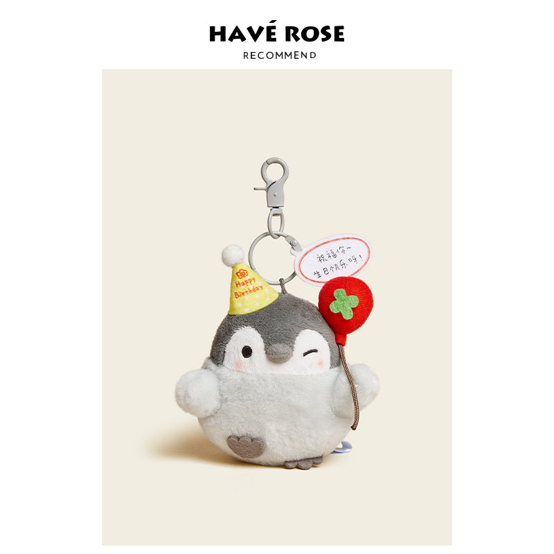 Birthday Cute Penguin Plush Bag Charm