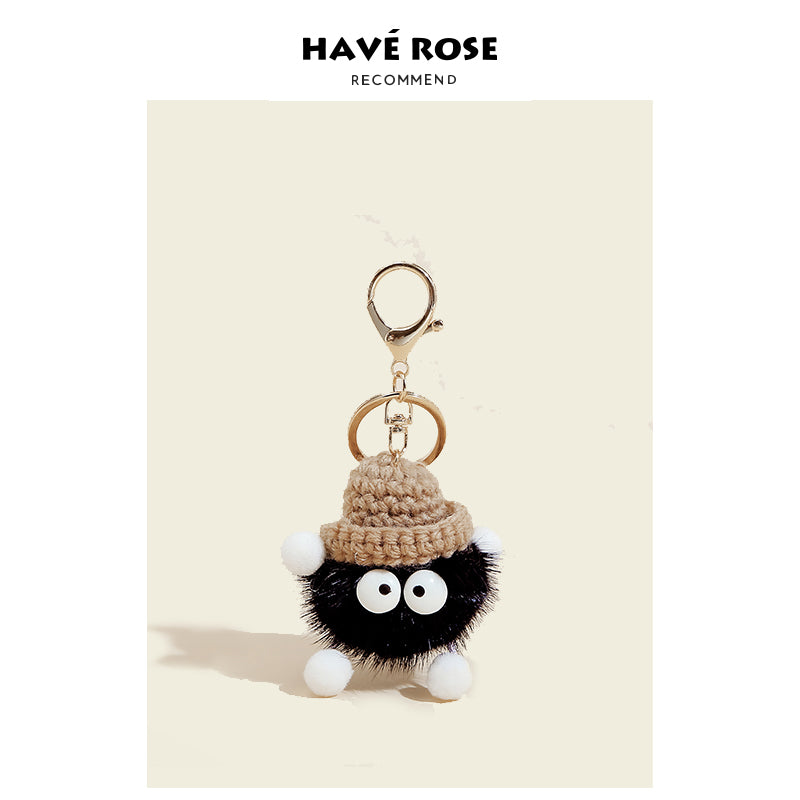 Black Soot Sprites (Susuwatari) with Beanie Bag Charm