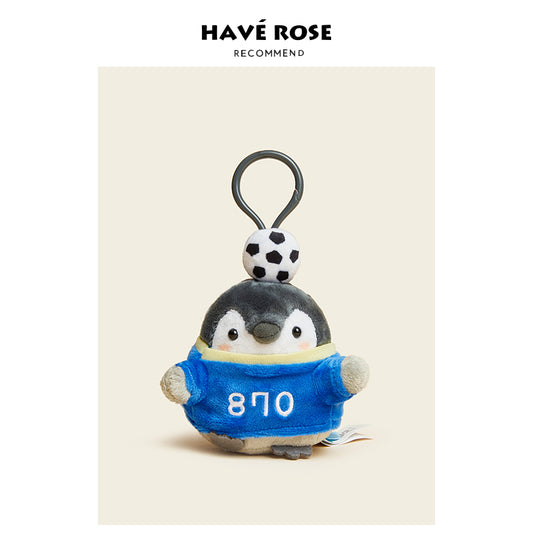 Cute Penguin Plush Bag Charm Blue T Shirt