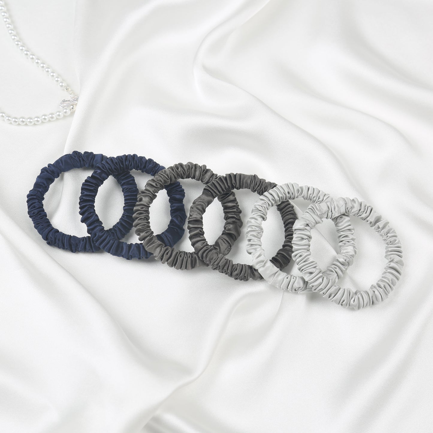 Bundle 3 Silk Small Scrunchies