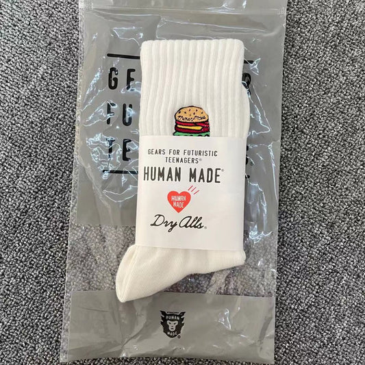 Burger Crew Socks White