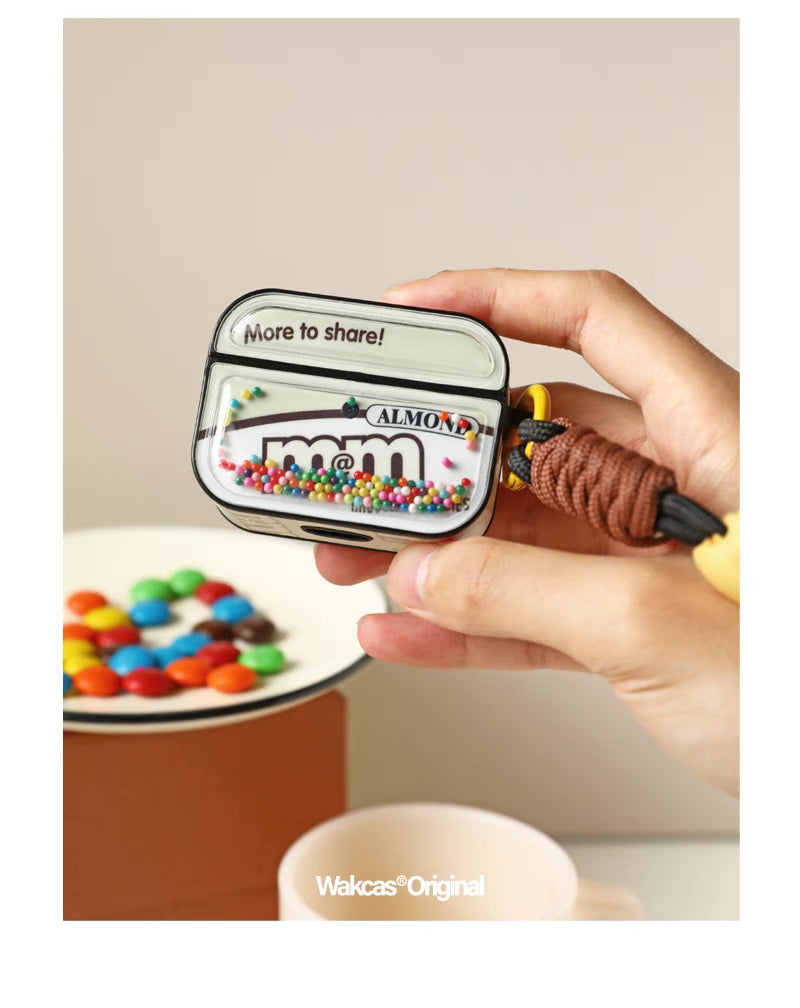 Cute M&M AirPods Case with Strap