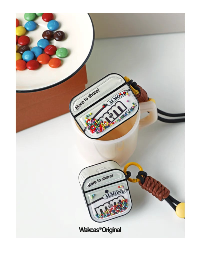 Cute M&M AirPods Cases with Hand Strap