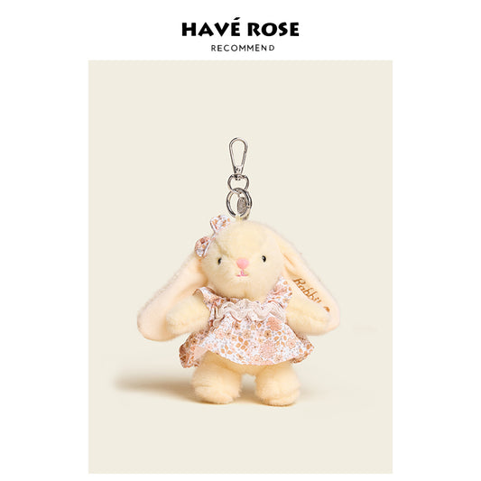 HAVEROSE - Original Floral Rabbit Bunny Plush Bag Charm