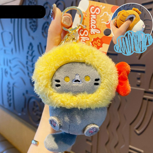 Fried Shrimp Coco Cat Keychain