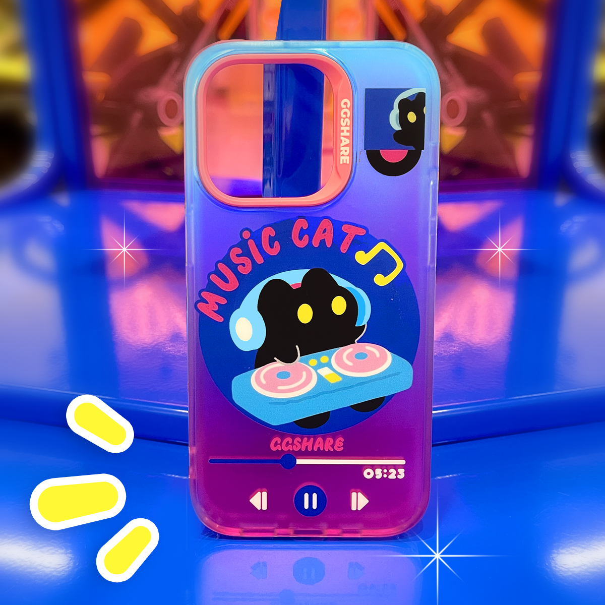 GGSHARE - Original DJ Cat Magnetic iPhone Case