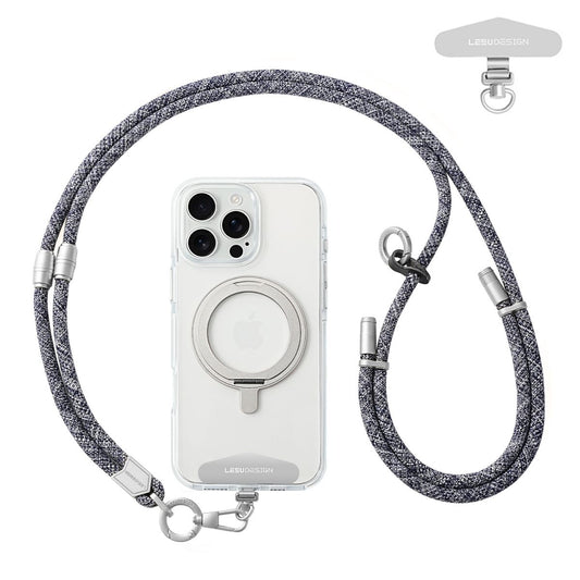Grey 3-in-1 Adjustable Phone Lanyard