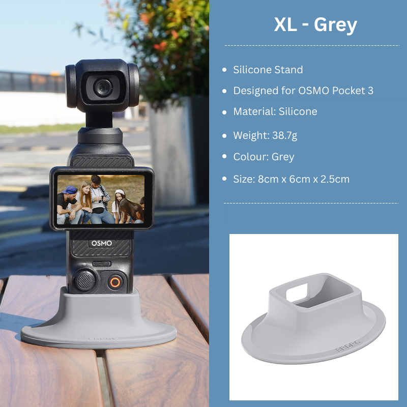 Grey Extra Large Osmo Pocket 3 Silicone Stand
