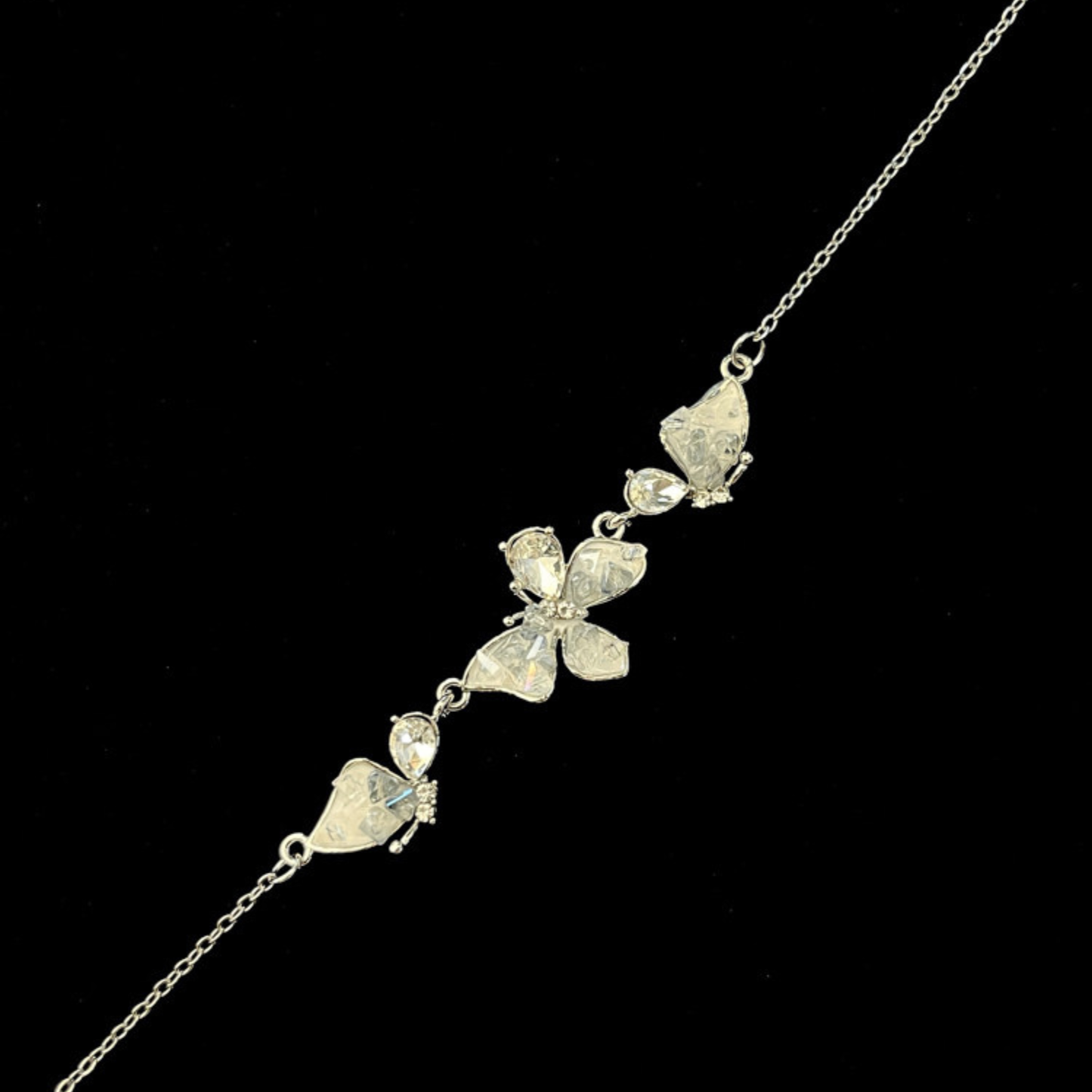 Gvintagettic - Vintage Ice Butterfly Necklace, crafted from titanium steel with a blue gradient finish