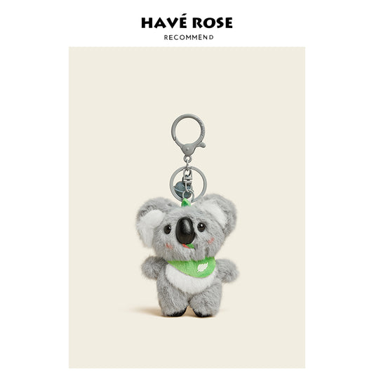 HAVEROSE - Original Cute Koala Plush Bag Charm With Scarf