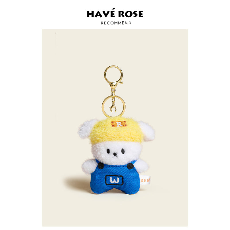 HAVEROSE - Original Yellow Hat Puppy Plush Bag Charm