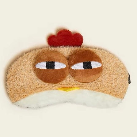 HAVEROSE - Cute Chicken Sleep Mask Light brown