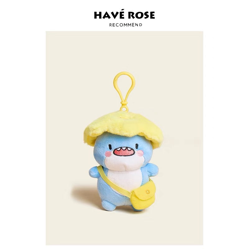 HAVEROSE - Cute Shark Bag Charms & Coin Purse yellow bag