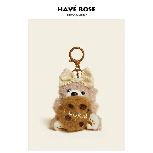 HAVEROSE - Cute Teddy Bear Bag Charm Cookie