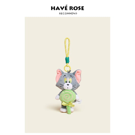Tom & Jerry Magnetic Lollipop Plush Bag Charm Tom