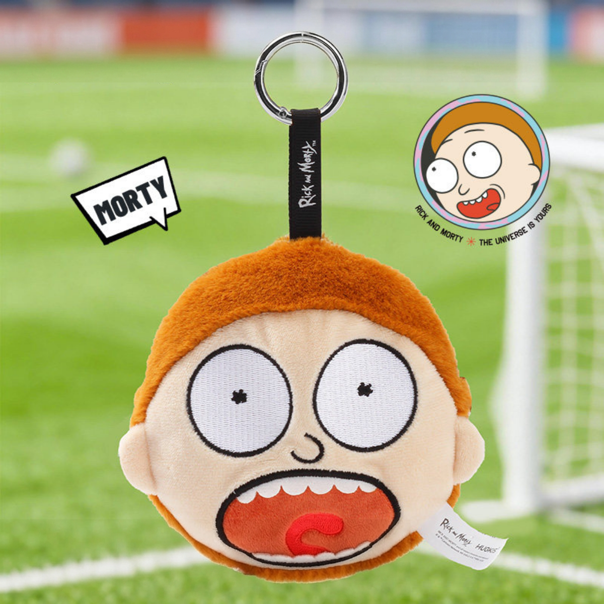 HUGKIS - Rick and Morty Earbud Case Plush Bag Charm Morty