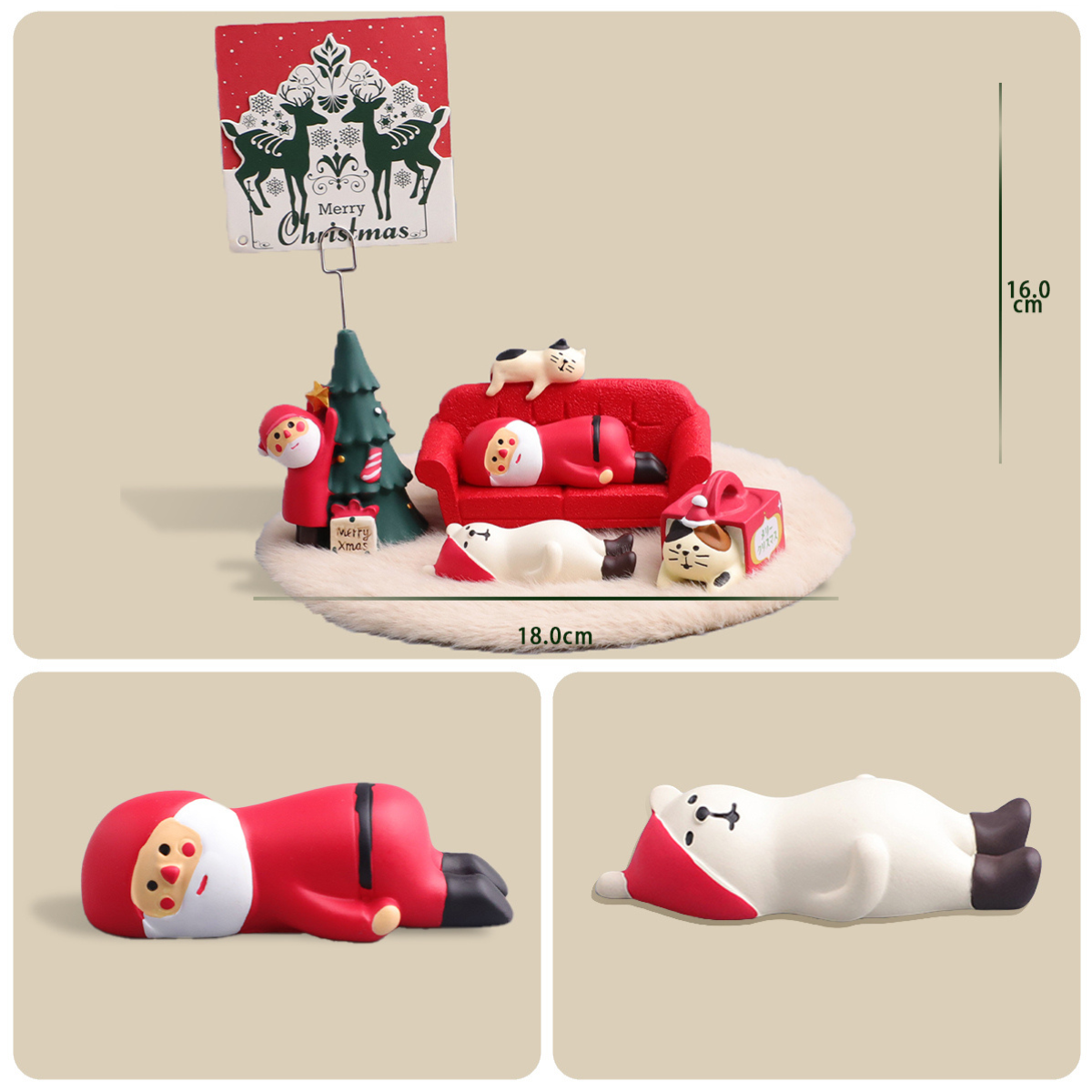 Handcrafted Christmas Photo Clip Ornament Set Details