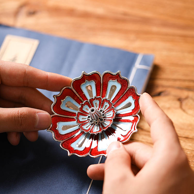 Incense Holder Blue & Red