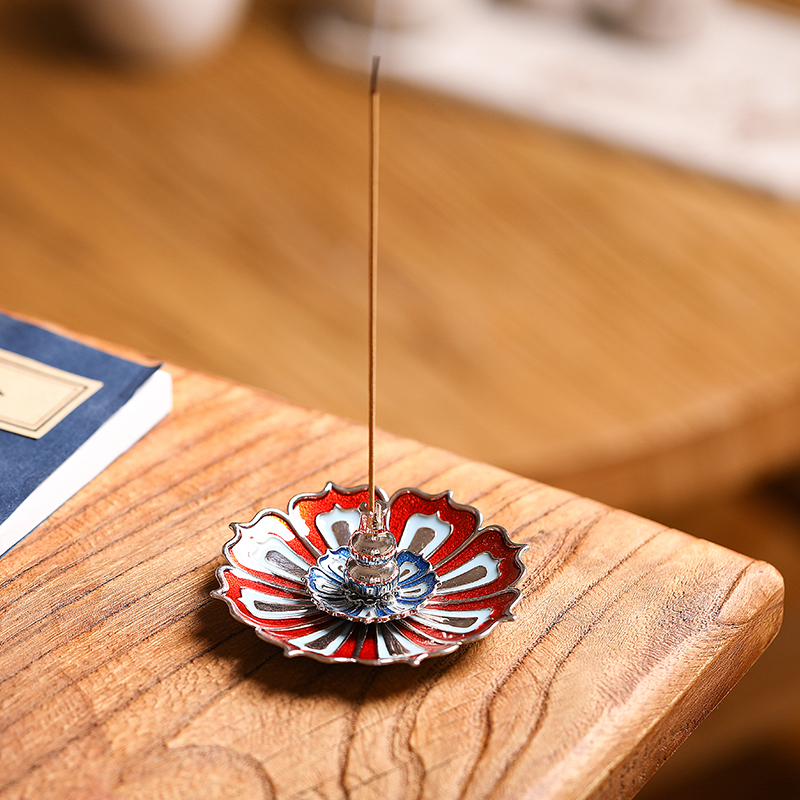 Incense Holder Red & Blue