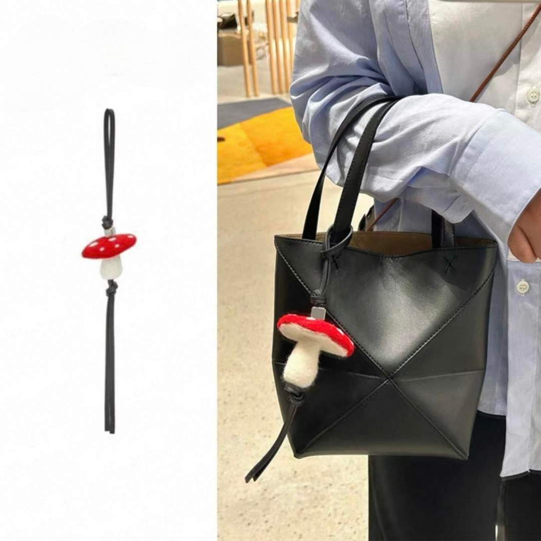 JiangXin Manual Studio Unique Resin Bag Charm Pendant Mushrooms