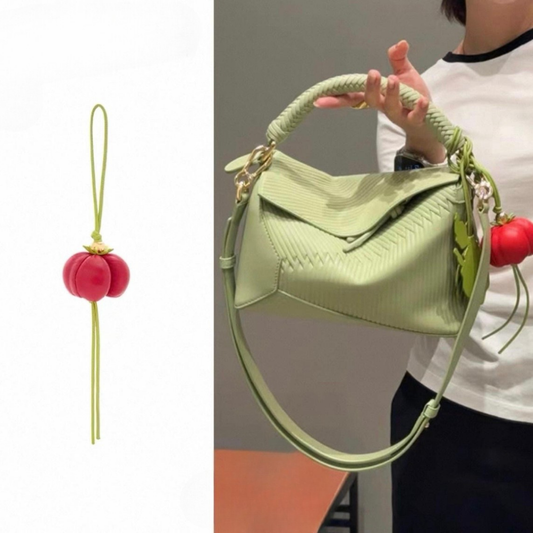 JiangXin Manual Studio Unique Resin Bag Charm Pendant Tomato