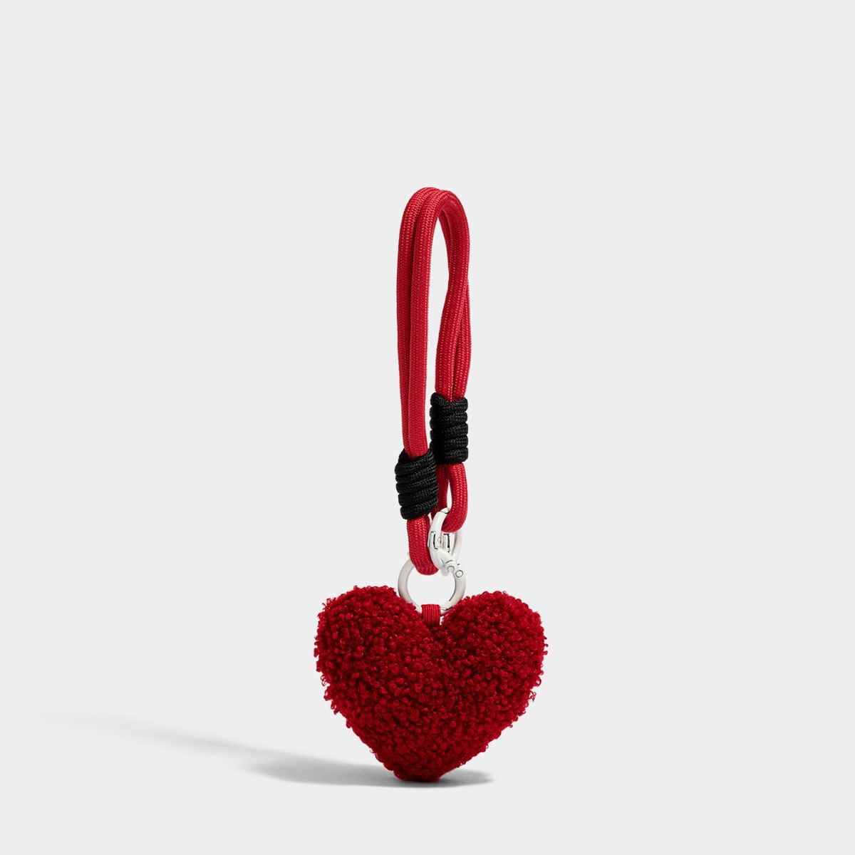 Original Minimalistic Heart Plush Bag Charm Red
