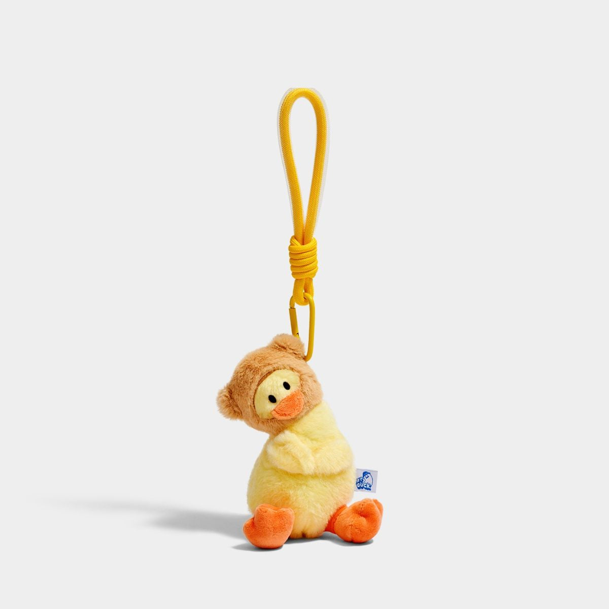 Tilted Head Ugly Cute Duck Plush Bag Charm Brown