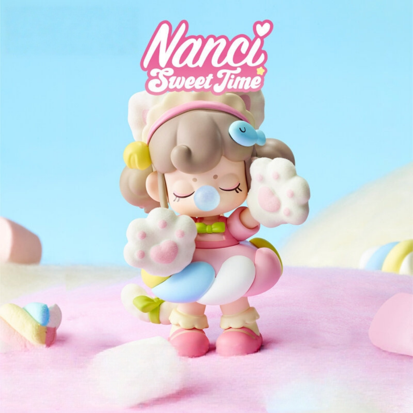 Cute and Pink Kitty Nanci's Sweet Time Figure. It wears cat headpiece, cat gloves and a pink puffy skirt