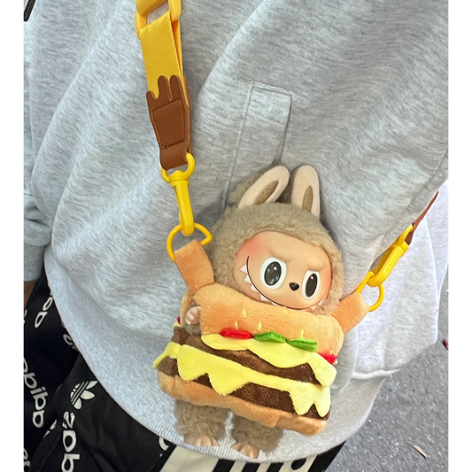 Labubu Clothes Burger Outfit Cute with Strap