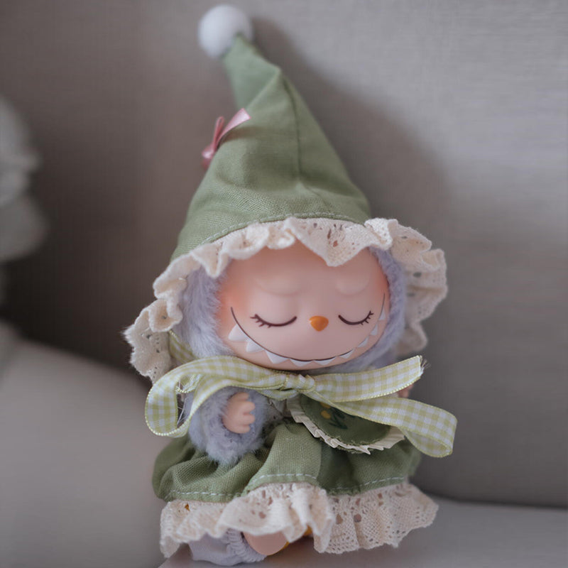 Labubu Clothes Green Elf Outfit