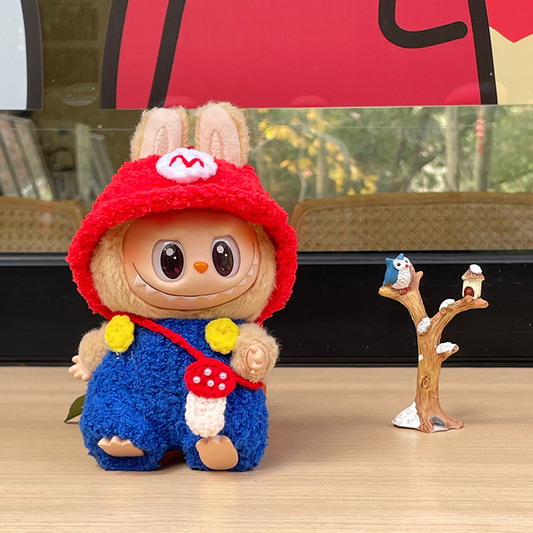 Labubu Clothes Mario Outfit