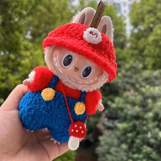 Labubu Clothes Mario Outfit Cute