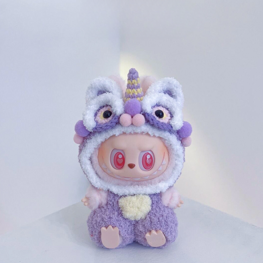 Labubu Clothes Purple Dragon Outfit