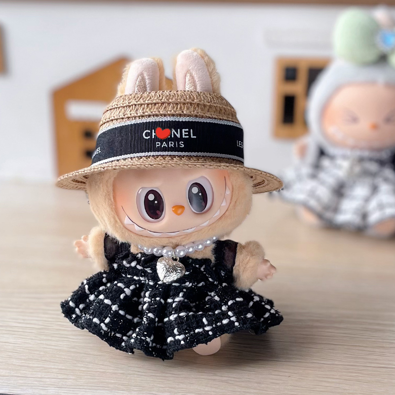 Labubu Dresses Chanel Style Dress Black
