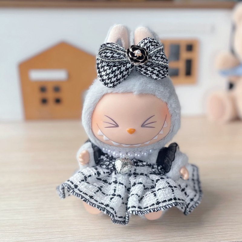 Labubu Dresses Chanel Style Dress Black & White