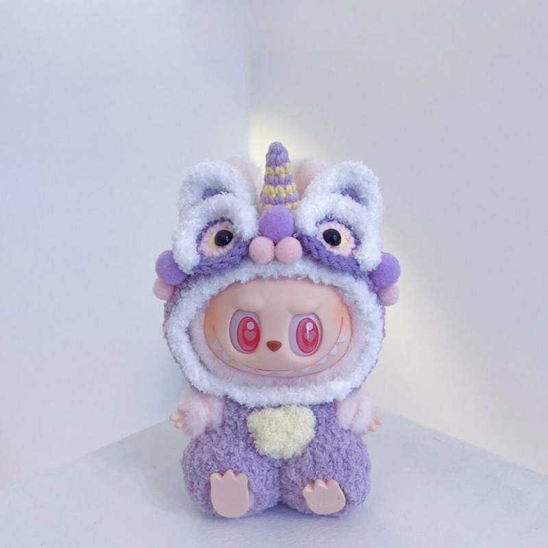 Labubu Exciting Macaron Doll Purple Dragon Clothes