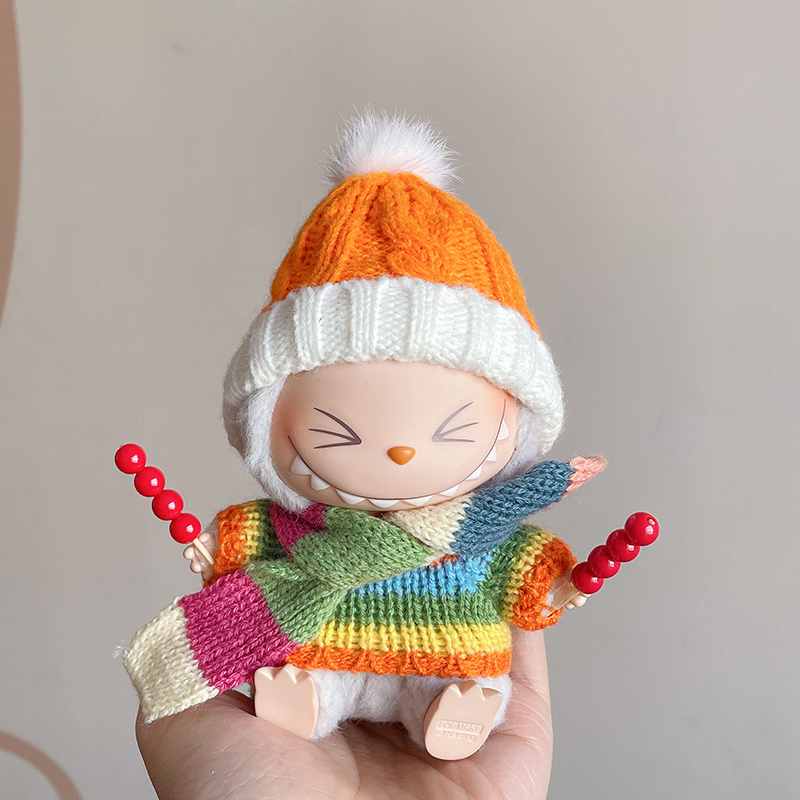 Labubu Outfits with Beanie Colourful