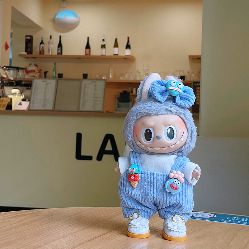 Labubu Overalls Blue Clothes Cute