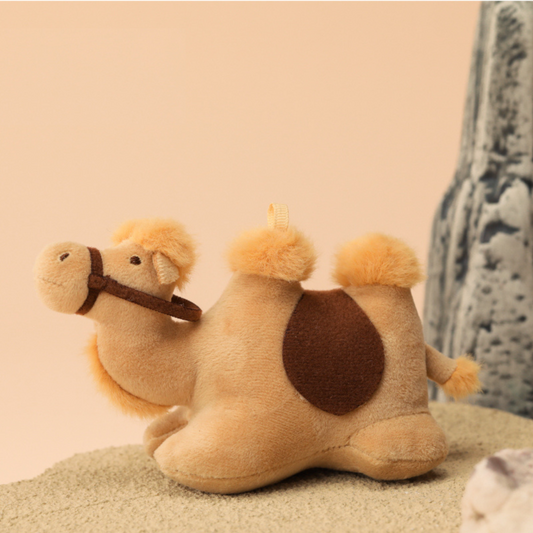 Dunhuang - Camel Plush Bag Charm Large Beige